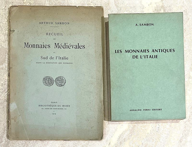 Lotto di due libri. SAMBON A.  - Auction Numismatics - Cambi Casa d'Aste