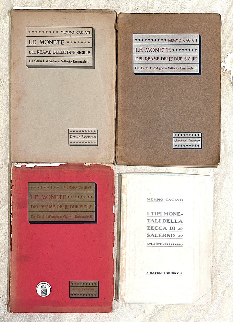 Lotto di quattro libri. CAGIATI M.  - Auction Numismatics - Cambi Casa d'Aste