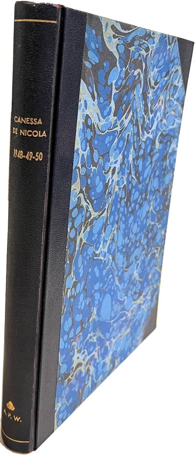 Canessa A., De Nicola L. Lotto di Tre Cataloghi Rilegati in un Unico Volume in Mezza Pelle.