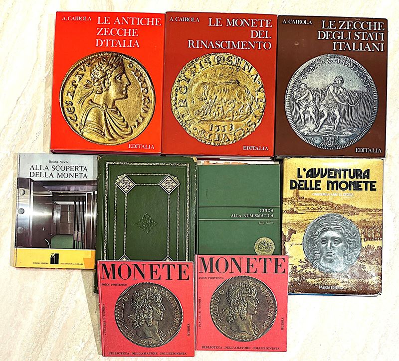 Lotto di nove libri.  - Auction Numismatics - Cambi Casa d'Aste