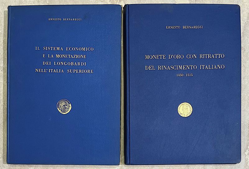 Lotto di due libri. BERNAREGGI E.  - Auction Numismatics - Cambi Casa d'Aste