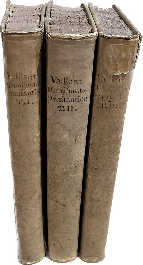 VAILLANT J. NUMISMATA IMPERATORUM ROMANORUM. Tre volumi.