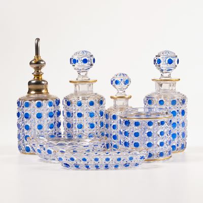 Set da Toilette Modello Pacha, 7 Pezzi in Cristallo Baccarat
