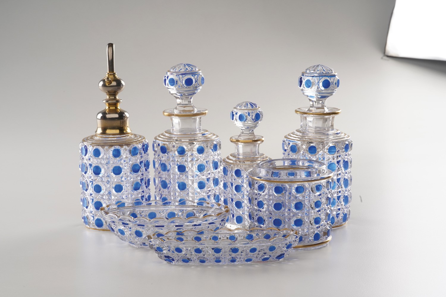 Set da Toilette Modello Pacha, 7 Pezzi in Cristallo Baccarat