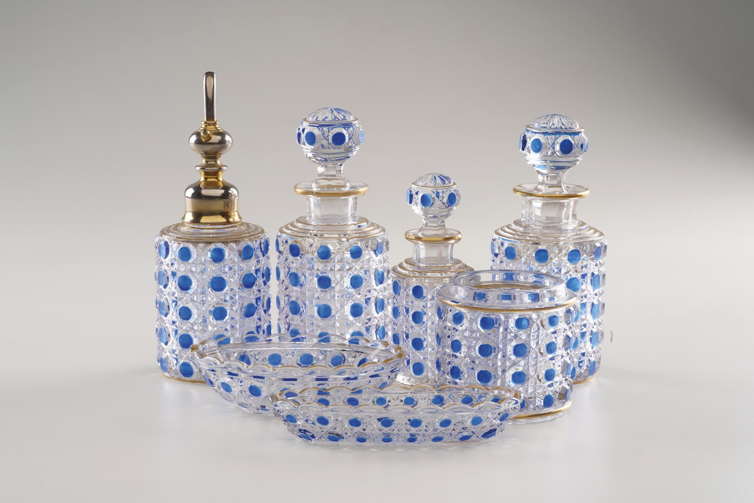 Set da Toilette Modello Pacha, 7 Pezzi in Cristallo Baccarat