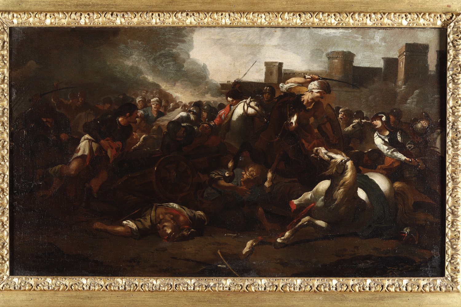 Marzio Masturzo (attivo a Napoli nel 1670) - Scontro di Cavalleria