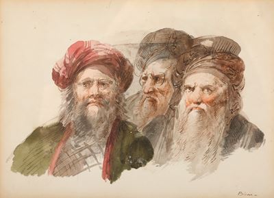 Teste di Uomini in Abiti Orientali