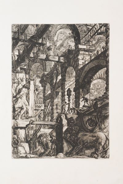 Piranesi Giovan Battista (1720-1778) Carceri D'invenzione. Tavola Numero V. Roma, Regia Calcograf...