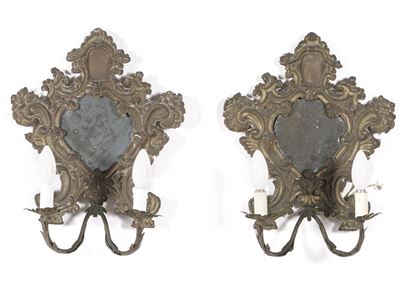 Coppia di Appliques in Metallo. XVIII-XIX Secolo