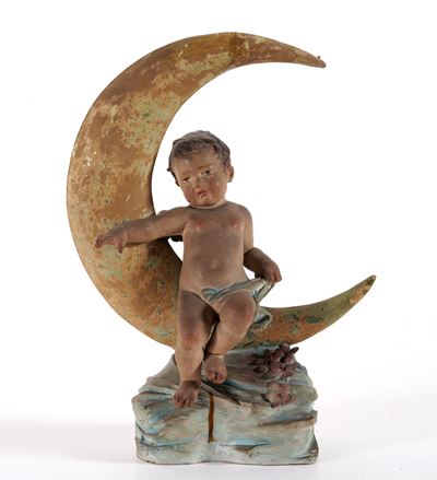 Scultura di Angioletto sulla Luna. XX Secolo
