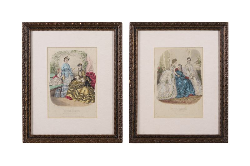 Due stampe da La Mode Illustrée, fine XIX-inizio XX secolo  - Auction Fabio Fazio, furniture and memories of a country house - Cambi Casa d'Aste