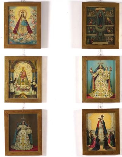 Sei Litografie a Soggetto Sacro con Cornici di Renzo Mongiardino