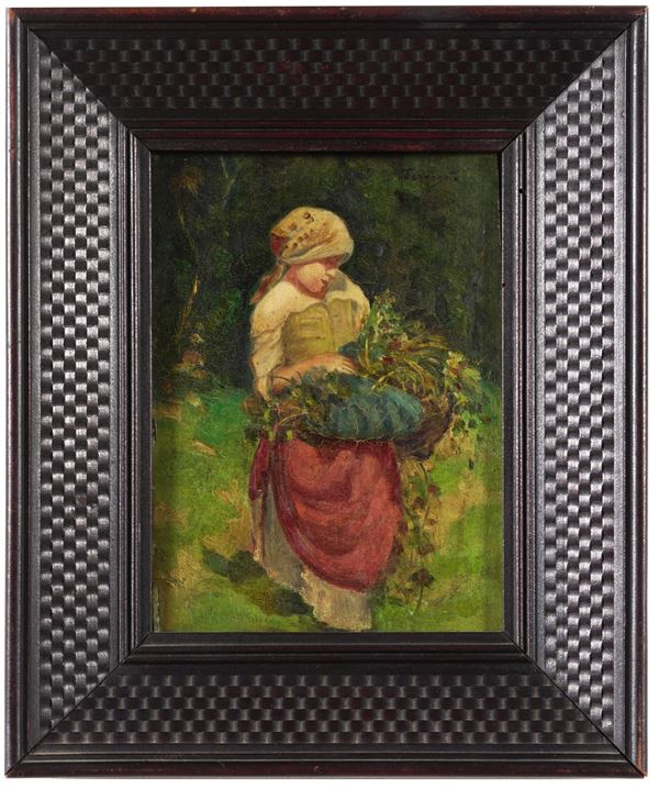 Scuola del XIX secolo Ritratto di contadinella