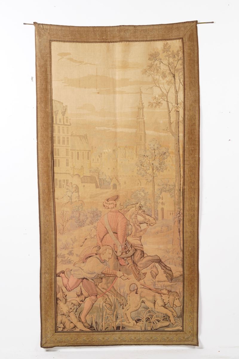 Pannello con cavaliere  - Asta Fabio Fazio, arredi e ricordi di una casa di campagna - Cambi Casa d'Aste