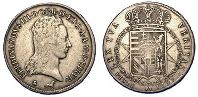 Firenze. Ferdinando III di Lorena, 1790-1801. Francescone 1797.