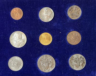 Vaticano. Pio XI, 1922-1939. Lotto di Nove Monete.