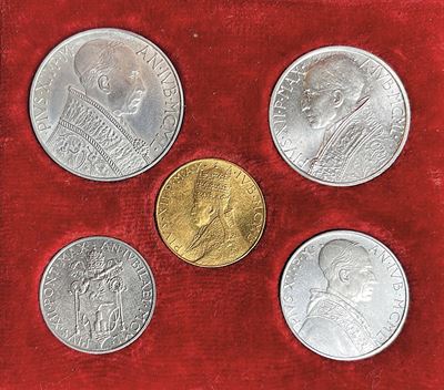 Vaticano. Pio XII, 1939-1958. Lotto di Cinque Monete.