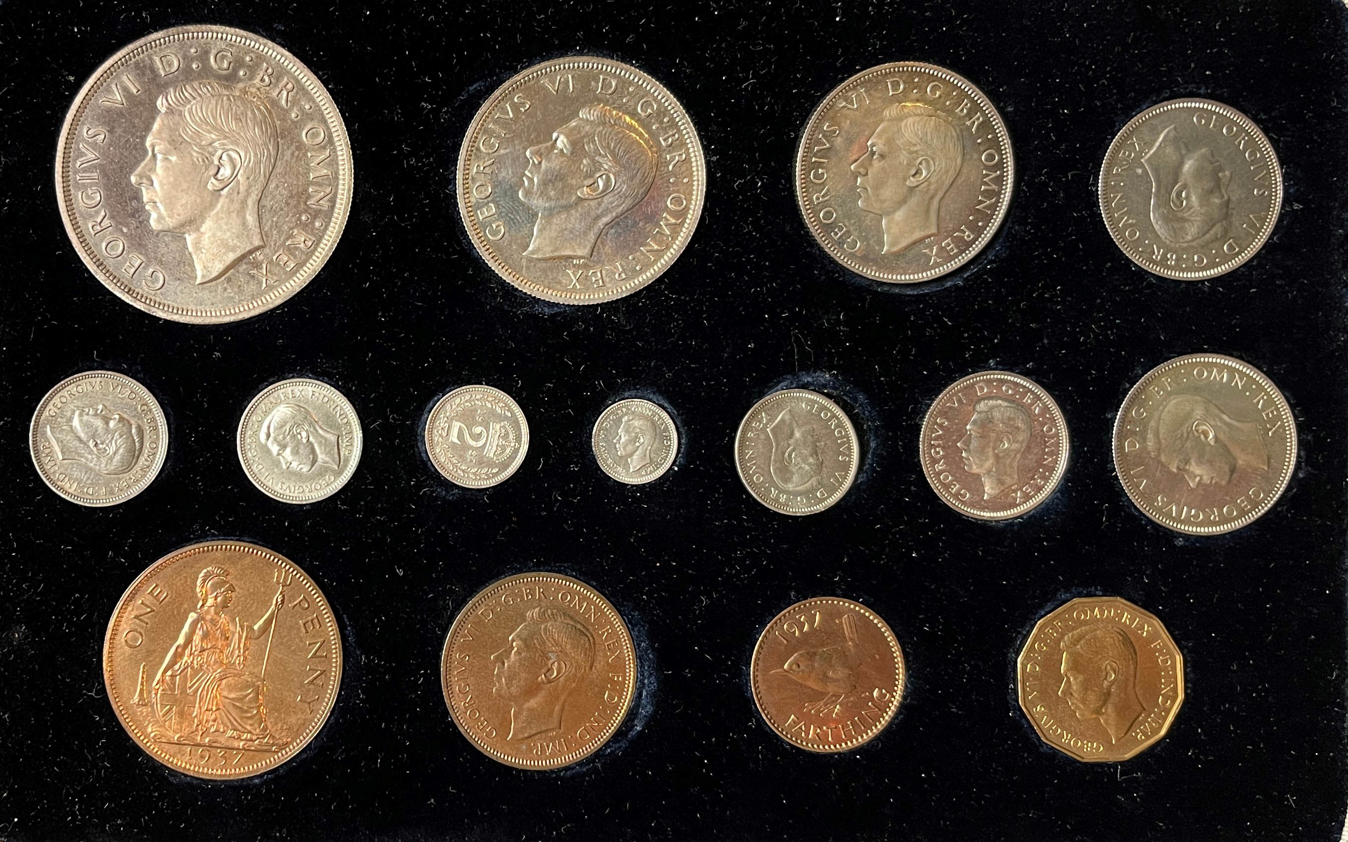 Regno Unito. George Vi, 1936-1952. Lotto di Quindici Monete.