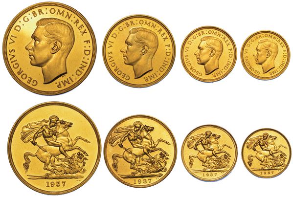 REGNO UNITO. GEORGE VI, 1936-1952. Lotto di quattro monete.