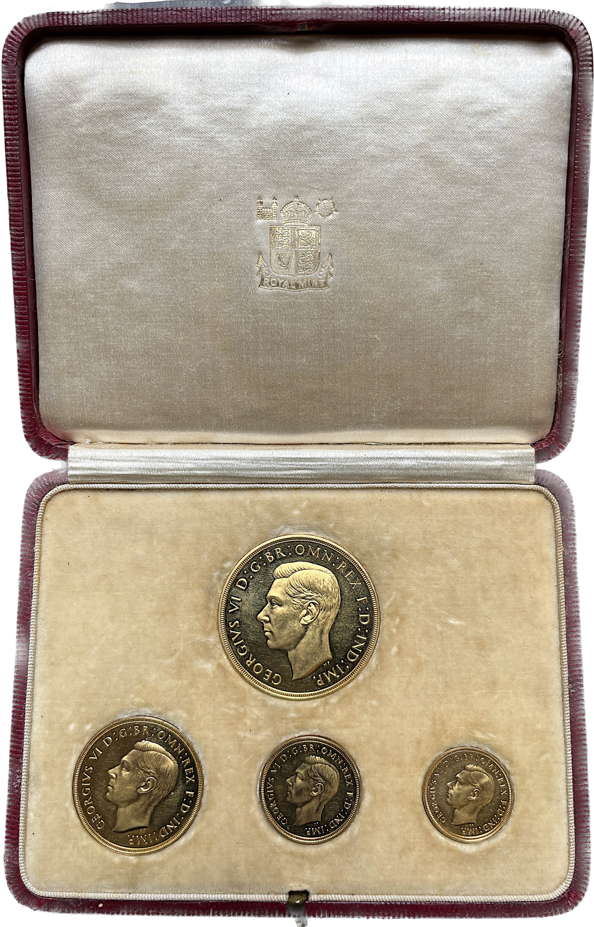 Regno Unito. George Vi, 1936-1952. Lotto di Quattro Monete.
