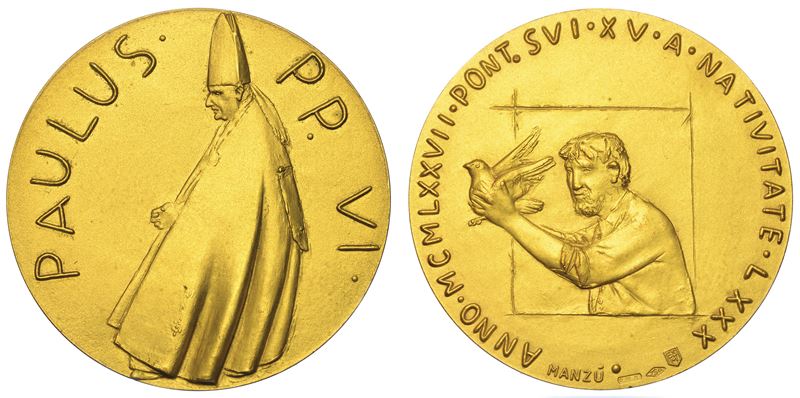 VATICANO. PAOLO VI, 1963-1978. Medaglia in oro 1977/A. XV.  - Asta Numismatica - Cambi Casa d'Aste