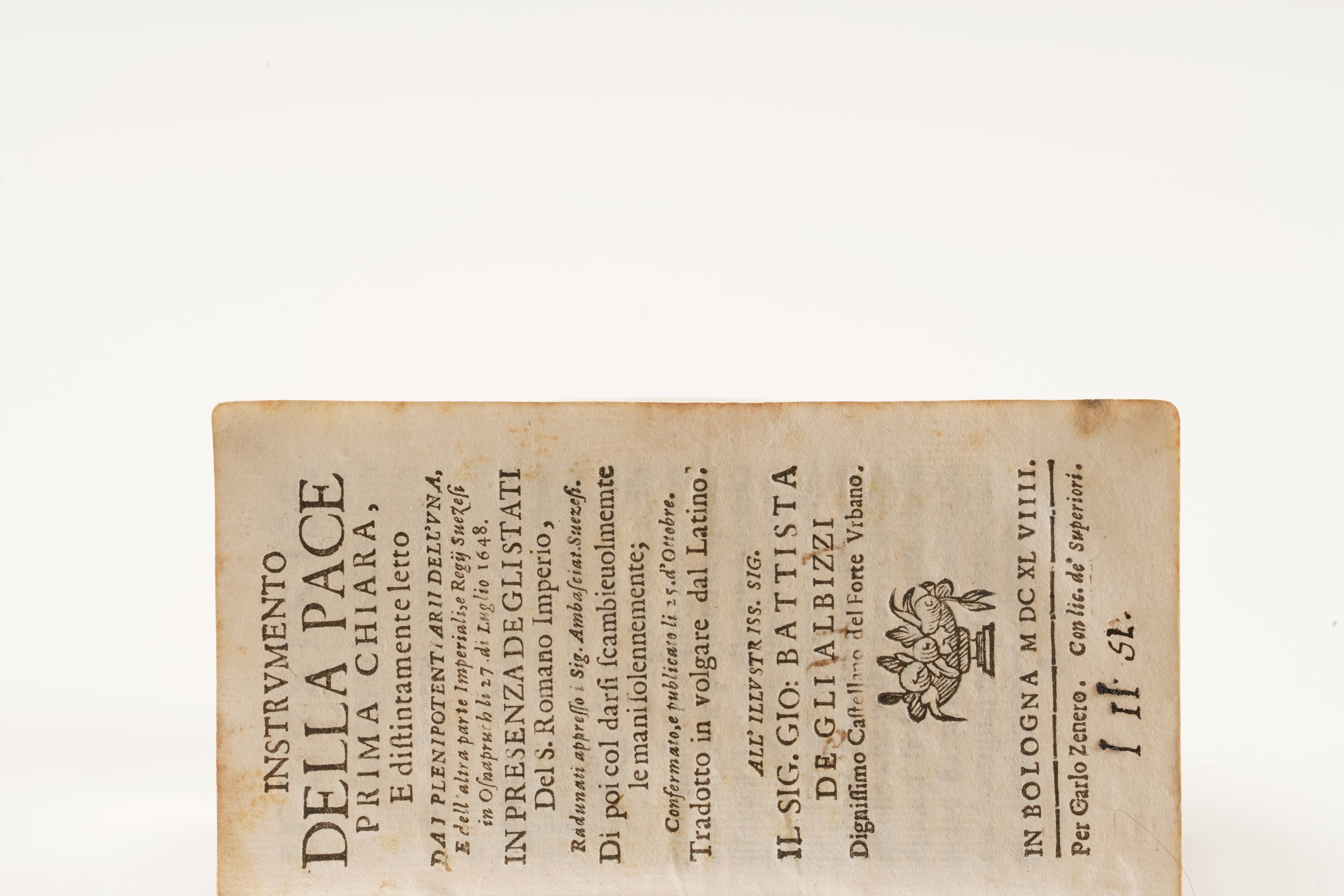 Giobatta Torretti Panegirici... Siena, 1640