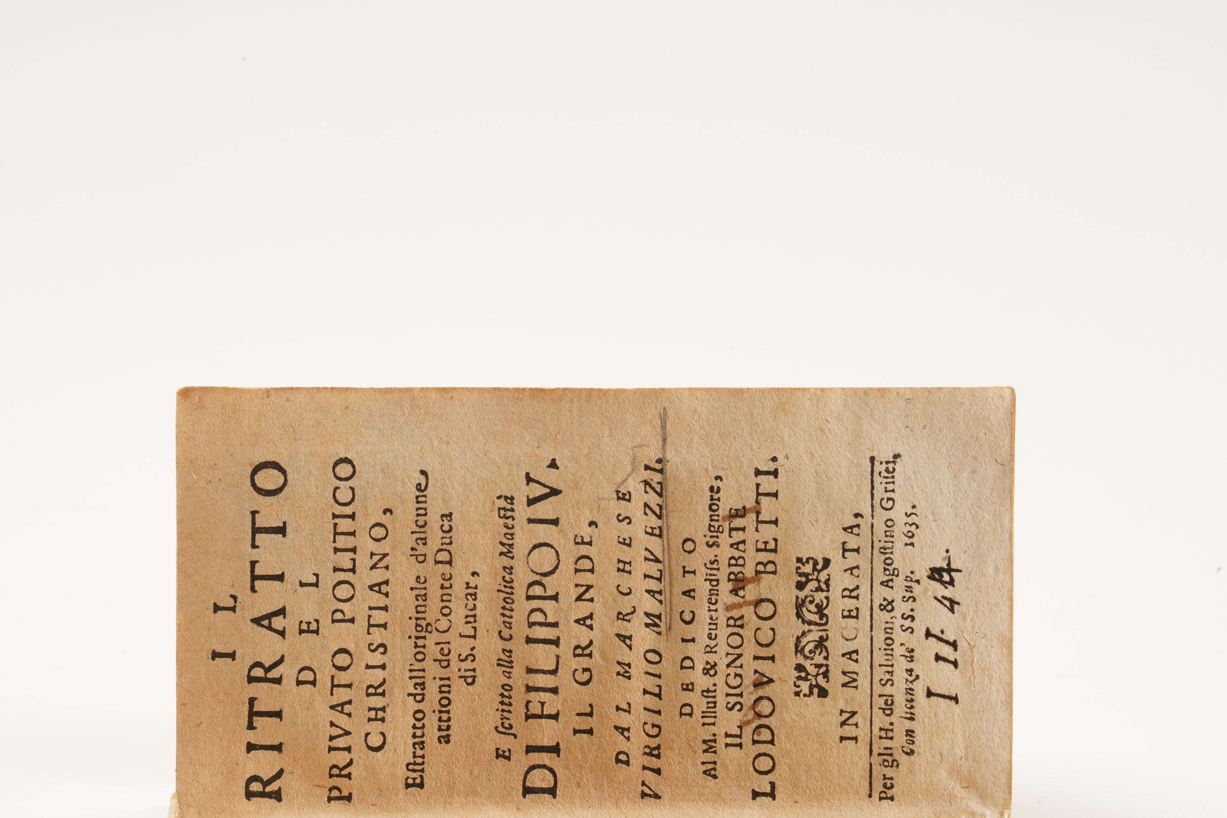 Giobatta Torretti Panegirici... Siena, 1640