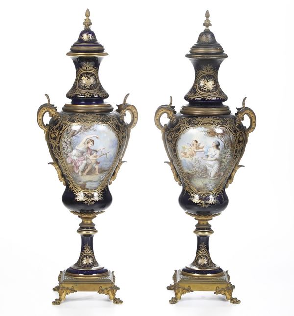 Coppia di vasi Francia, seconda metà del XIX secolo