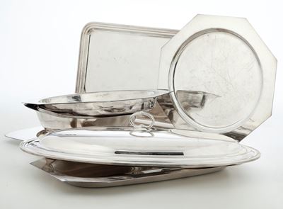 Lotto di Vassoi e Oggetti Silver Plated