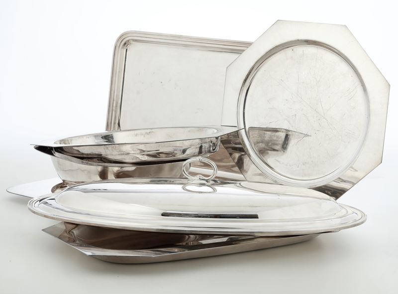 Lotto di vassoi e oggetti silver plated  - Auction Antique - Cambi Casa d'Aste