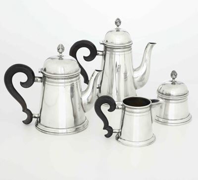 Servizio da Tè e Caffè. Argenteria Italiana del XX Secolo, Argentiere Cesa, Alessandria