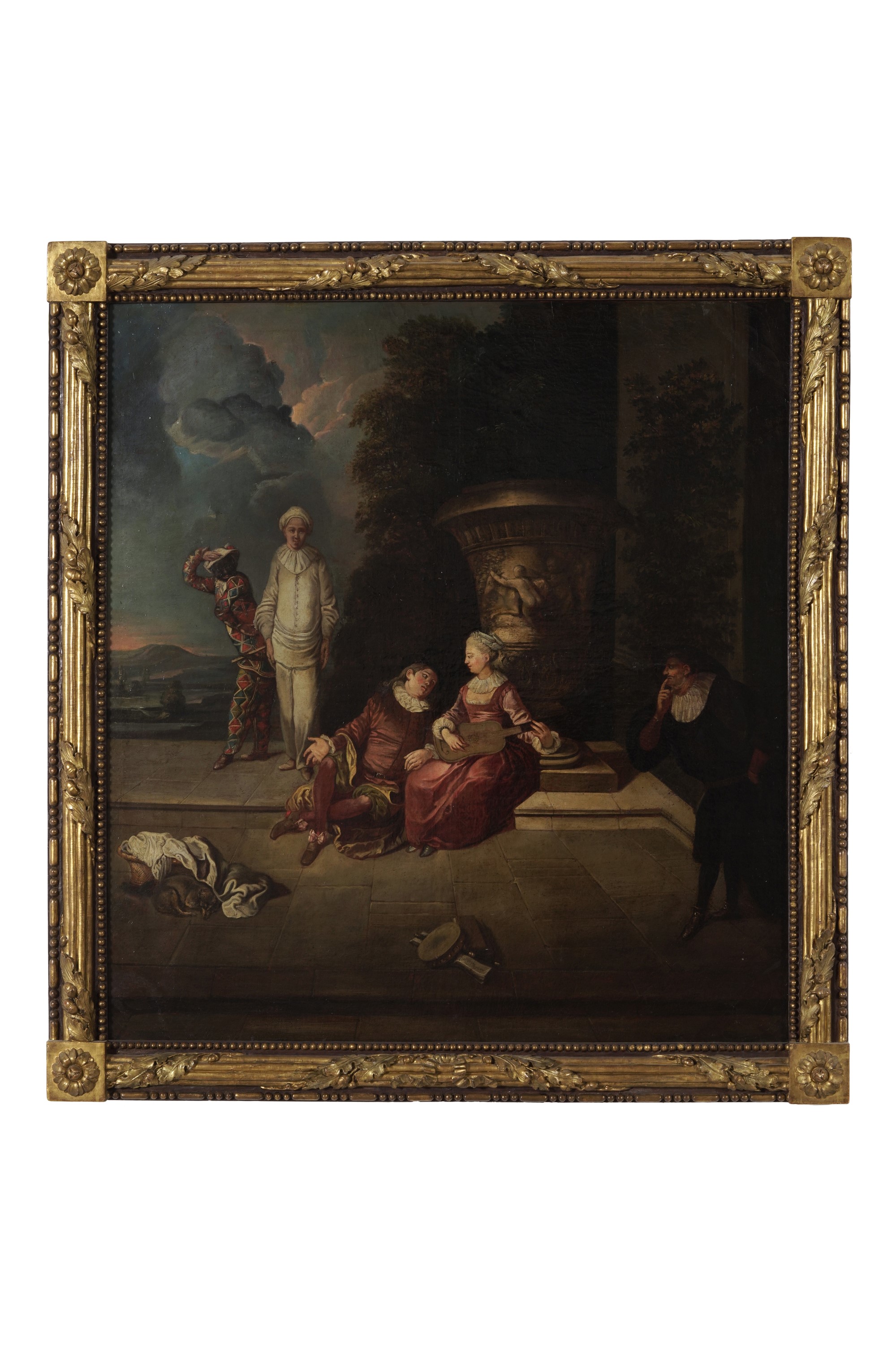 Francois Watteau De Lille - Scene Galanti Entro Paesaggio