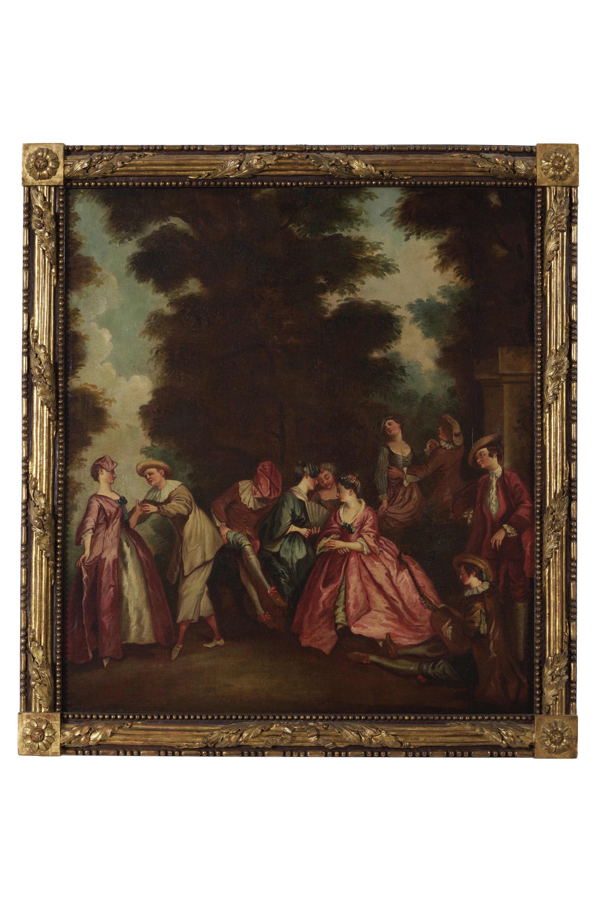 Francois Watteau De Lille - Scene Galanti Entro Paesaggio
