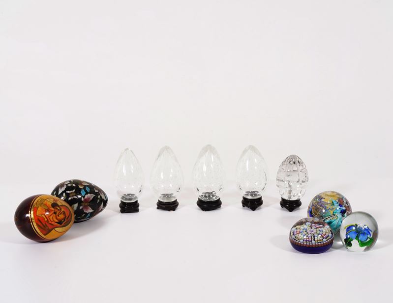 Gruppo di uova in vetro  - Auction Antique - Cambi Casa d'Aste