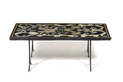 Piano Rettangolare in Commessi di Marmo e Pietre Dure, Firmato Fiume (?)