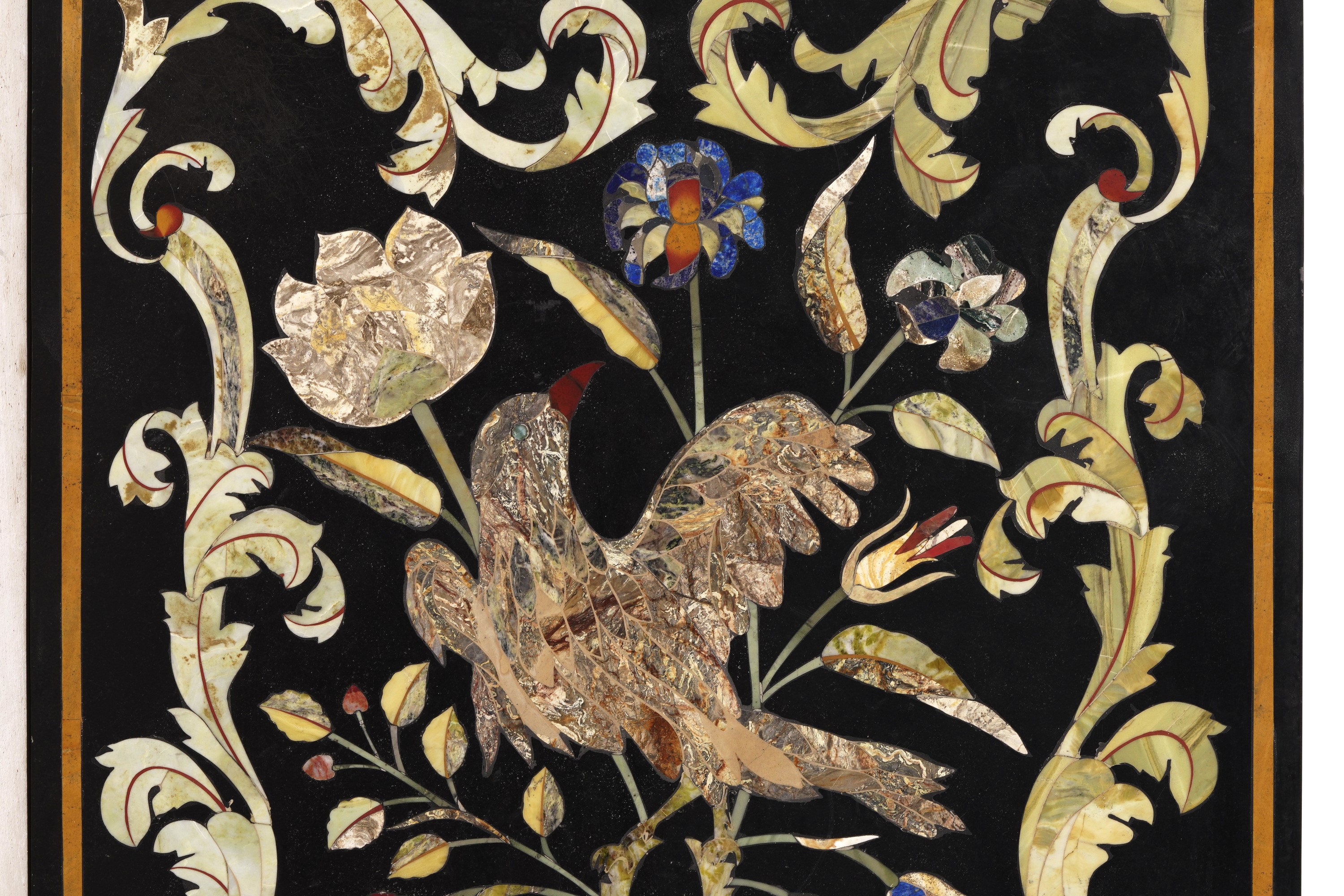 Piano Rettangolare in Commessi di Marmo e Pietre Dure, Firmato Fiume (?)