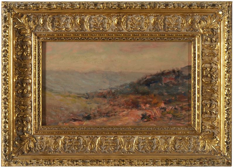 Pittore cremonese, inizio XX secolo Paesaggio  - olio su tela - Auction 19th and 20th Century Paintings - Cambi Casa d'Aste