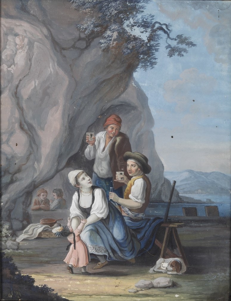 Scuola del XVIII Secolo Scene Si Genere con Popolani