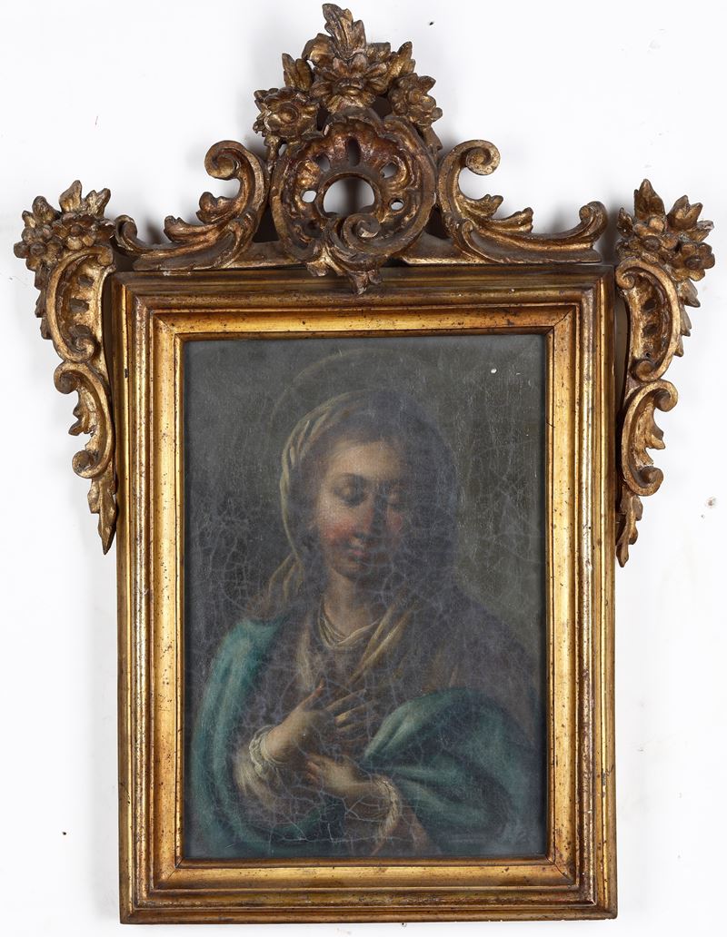 Scuola del XVIII secolo Vergine orante  - olio su tela - Auction Old Masters - Cambi Casa d'Aste