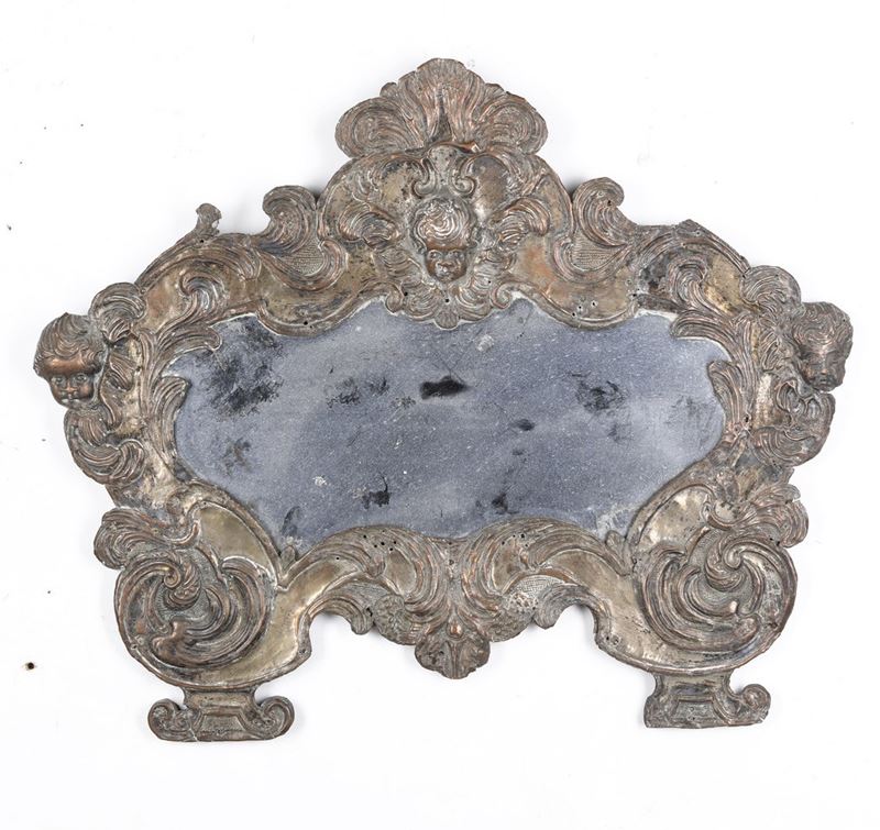 Grande cornice da cartagloria in rame sbalzato, fine XVIII secolo  - Auction Antique - Cambi Casa d'Aste