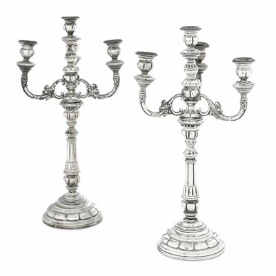 Giuseppe Sambonetti, Coppia di candelabri a quattro fiamme
