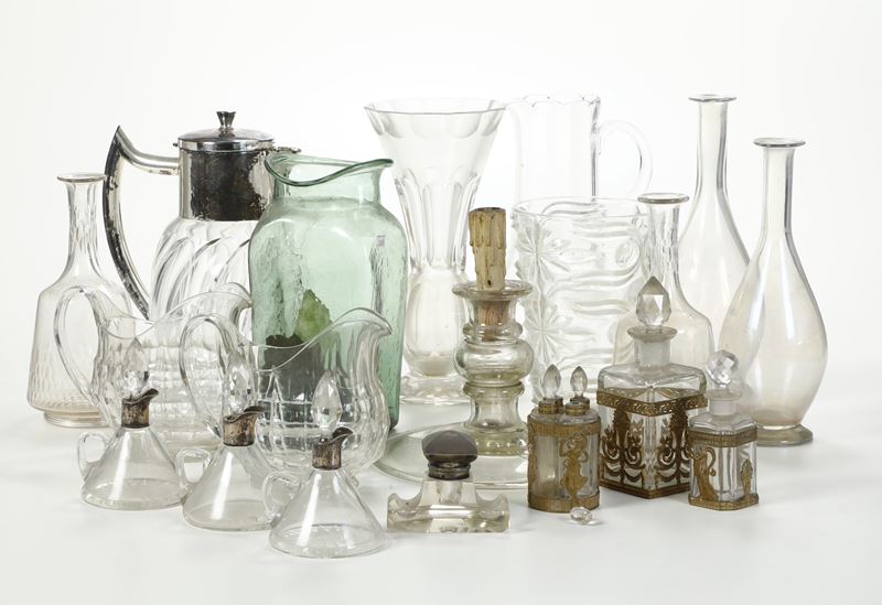 Lotto misto di oggetti in vetro e cristallo  - Asta Antiquariato - Cambi Casa d'Aste