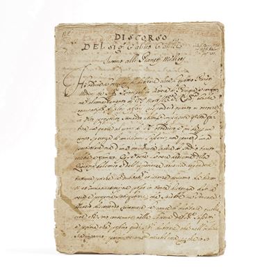 Galileo Galilei (copia Da) Discorsi del Signor Galileo Galilei Intorno ai Pianeti Medicei.