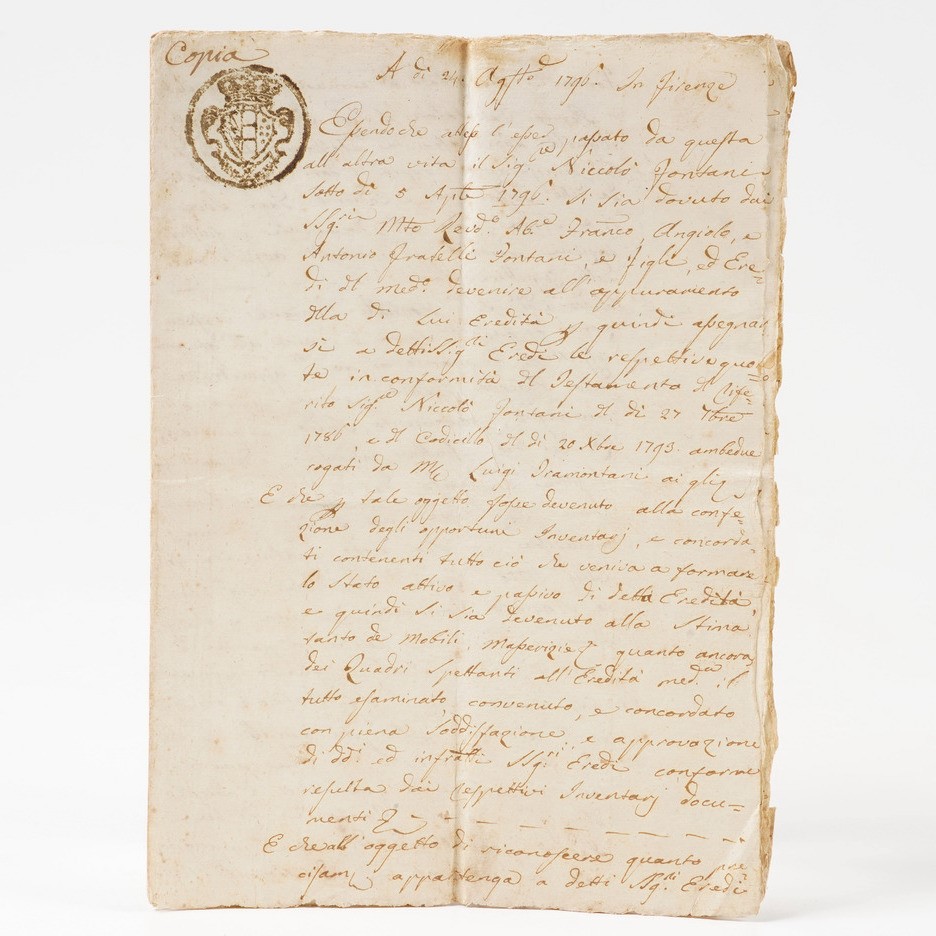 Lotto di Diversi Documenti Manoscritti, Secoli XVIII e XIX Raccolta di Documenti Manoscritti e a ...