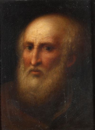 Scuola del XVII Secolo Testa Virile