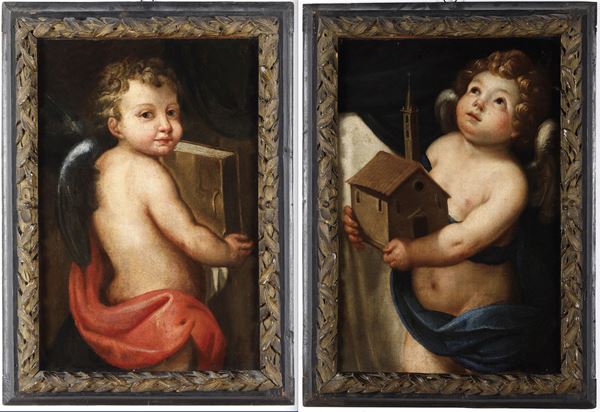 Scuola italiana del XVII secolo Due angeli