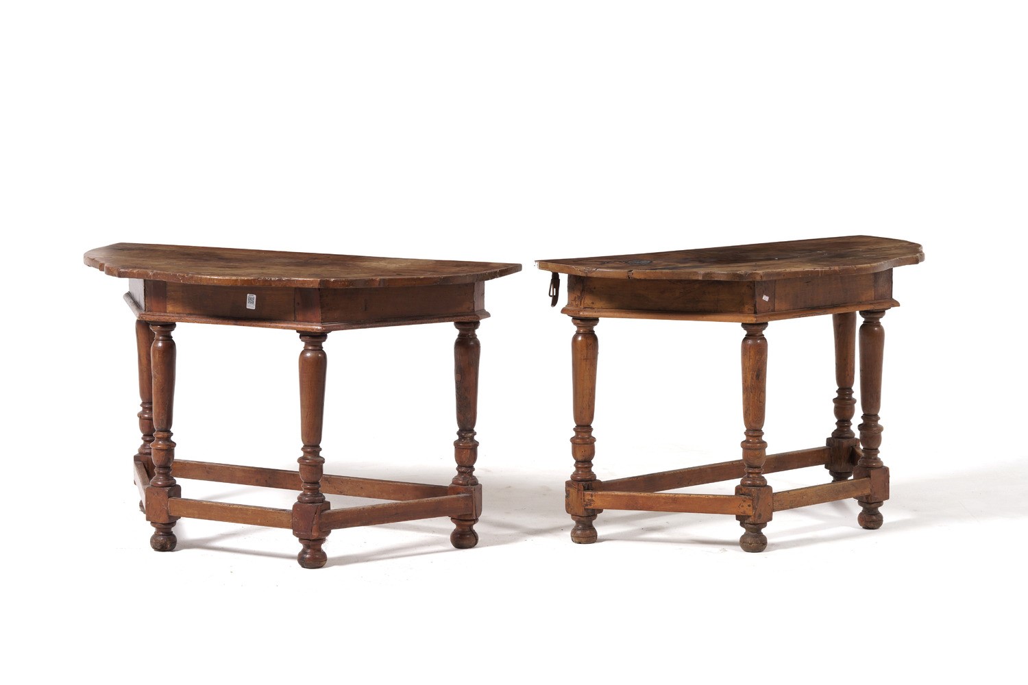 Due Mezzi Tavoli in Legno. XVIII-XIX Secolo
