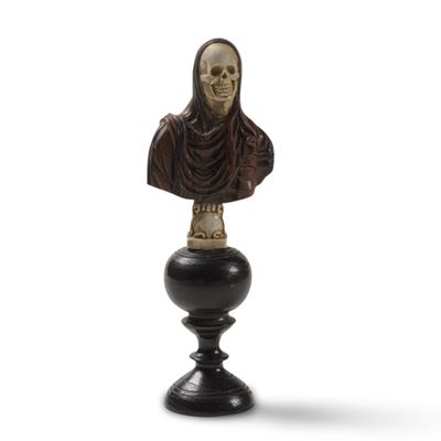 Memento Mori in Legno e Osso Inciso. Germania (?) XIX-XX Secolo