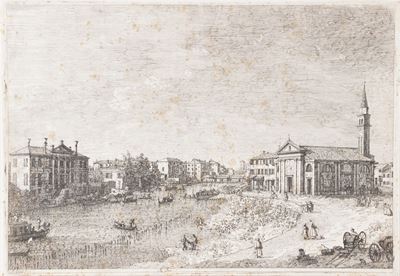 Giovanni Antonio Canal, Detto il Canaletto (1697-1768) al Dolo... Venezia 1740 Circa