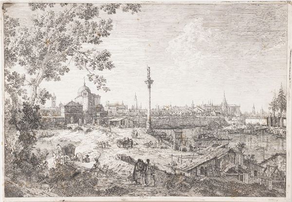 Giovanni Antonio Canal detto Canaletto (1697-1768) Veduta fantastica di Padova. Venezia, Pasquali 1740 circa